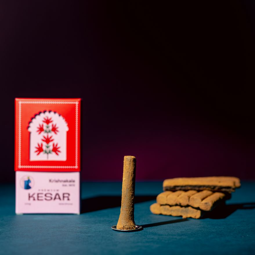 Kesar Krishna Rai Premium Kesar Gila Dhoop Collection | Saffron-Infused - Krishnakala